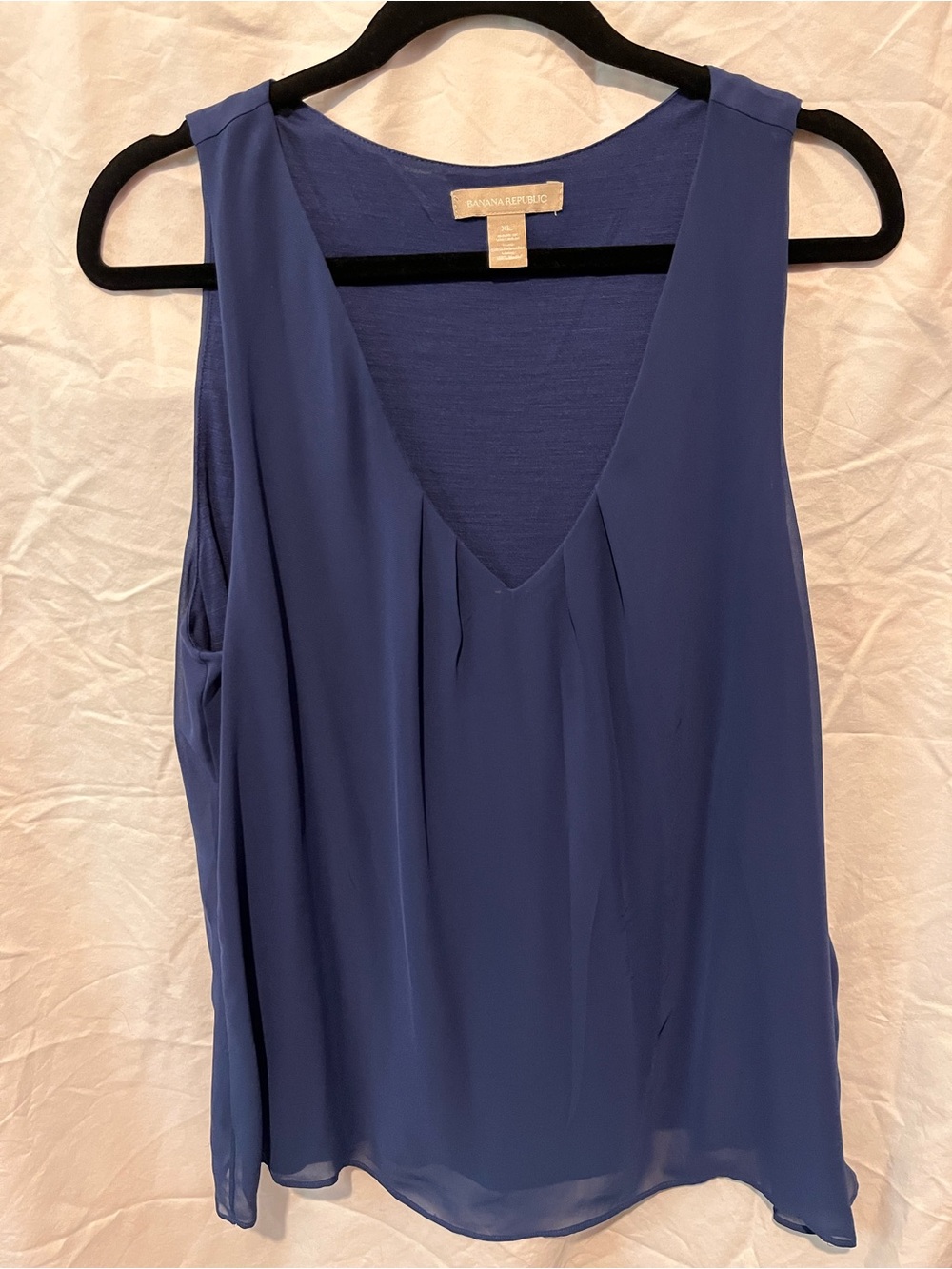 Banana Republic Deep Blue V-Neck Sleeveless Camisole